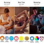 wake up light alarm clock with sunrise/sunset simulation dual alarms fm radio nightlight 7 colors natural sounds snooze
