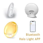 wake up light alarm clock with sunrise/sunset simulation dual alarms fm radio nightlight 7 colors natural sounds snooze
